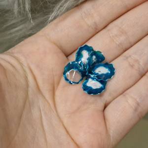 Crafting Drahtblume blau für handgemachte Grußkarten DIY, Kreativität, Individuell, Geschenke Kreativität Veilchen Blüte Bild 1