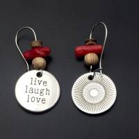 Ohrringe, Ohrhänger Live, Laugh, Love (Leben, Lachen, Lieben) Bild 2