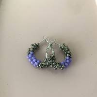 Mini Hoop Ohrringe, Creolen, Perlencreolen Bild 4