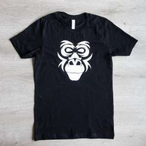 Herren T Shirt in schwarz mit einem Affen Motiv T-Shirt in schwarz für Männer Bild 1
