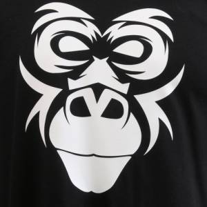 Herren T Shirt in schwarz mit einem Affen Motiv T-Shirt in schwarz für Männer Bild 3