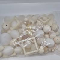 Perlenpaket 200gr. Polarisperlen Weiß Creme verschiedene Größen Bild 2