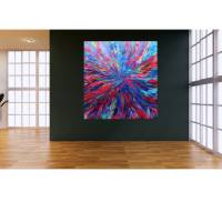 Fluid Art Painting "Vortex"  40 x 40 cm Acrylic Pouring Bild Acrylgießen Bild 2