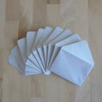 10 kleine blanko Briefumschläge aus braunem Skizzenpapier Bild 1