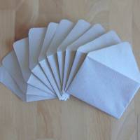 10 kleine blanko Briefumschläge aus braunem Skizzenpapier Bild 2