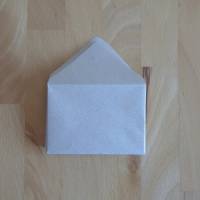 10 kleine blanko Briefumschläge aus braunem Skizzenpapier Bild 4