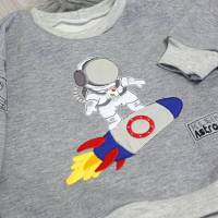 Doodle Stickdatei Astronaut surft auf Rakete Bild 8
