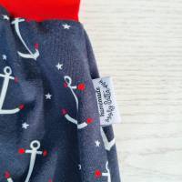 Maritimes Baby Set in Gr 58/62, bequeme Baby Kleidung bestehend aus Pumphose und Lätzchen, tolles Geschenk zur Geburt Bild 5