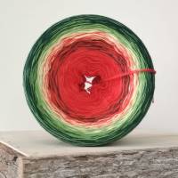 (68,90€/kg) Farbverlaufsgarn / Bobbel Wassermelone Bild 2