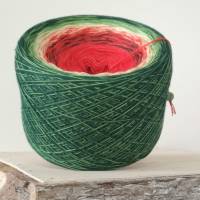 (68,90€/kg) Farbverlaufsgarn / Bobbel Wassermelone Bild 3