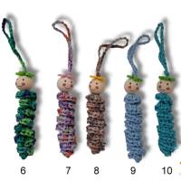 Sorgenwürmchen / Sorgenwurm gehäkelt, Worry worm, Einschulung Geschenk, Handarbeit Glückswürmchen Farbwahl Bild 3