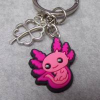 Axolotl Schlüsselanhänger  PVC  Gummi Glücksbringer Bild 2