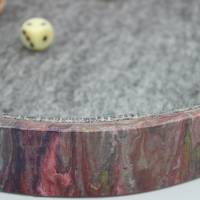Würfelteller/Paschteller Acryl semi aus Holz und Filz - Ø ca. 30cm Einzelstück - Amethyst Bild 5