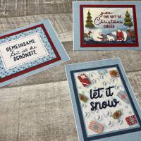 3er Set Grußkarten zu Weihnachten oder zu Geburtstagen in der Weihnachtszeit, Weihnachtskarten, Winter, Stampin‘ Up! Bild 3