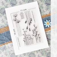 Blüten | Silkon - Clear Stamps Stempel  | 7 verschiedene Motive mit französischem Text Bild 2