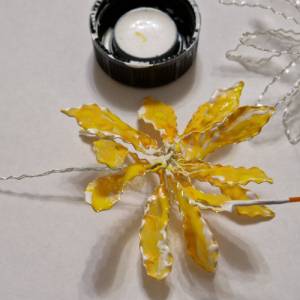 sommerliche gelbe Drahtblume, DIY Karten Geburtstagskarten, besondere Anlässe maker kreativ handmade Bild 5