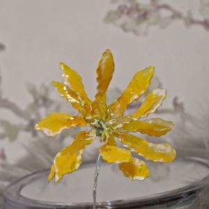 sommerliche gelbe Drahtblume, DIY Karten Geburtstagskarten, besondere Anlässe maker kreativ handmade Bild 7