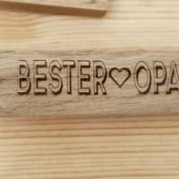 Schlüsselanhänger Holz graviert Bester Opa personalisierbar Bild 4