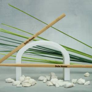 1 Paar Essstäbchen personalisiert Bambus Essgerät mit Namen personalisiertes Essbesteck Sushistäbchen Bild 7