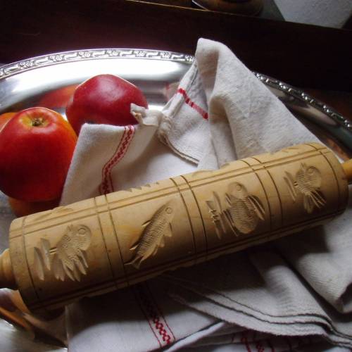 Teigrolle,Anisteigrolle,Motivrolle,Spekulatiusrolle,Walze,Springerle,Naturholz