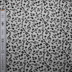 11,60 EUR/m Baumwollstoff Musik Noten schwarz auf weiß Webware 100% Baumwolle Bild 7
