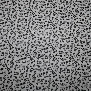 11,60 EUR/m Baumwollstoff Musik Noten schwarz auf weiß Webware 100% Baumwolle Bild 9