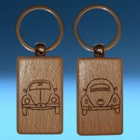 Schlüsselanhänger aus Buchenholz mit gravierten Motiven, Bild 7