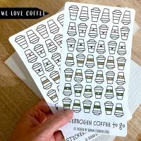 Stickerbogen Kaffee to go Becher - Bullet Journal - Planer Bild 4