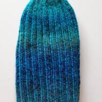 Mütze, gestrickt, blau Bild 2