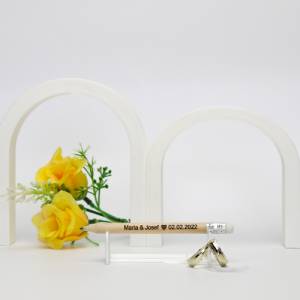 Save the Date Bleistift Hochzeitsankündigung Gastgeschenk personalisierter Bleistift Bild 3