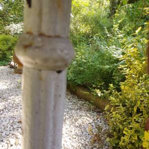Gusseisen Antik Tischfuß Frankreich Pflanzensäule Pflanzenständer Cottage Landhaus Bild 9