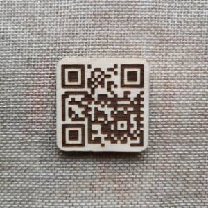QR-Code Magnet QR Code personalisiert Kühlschrankmagnet aus Holz persönliches Geschenk Bild 2