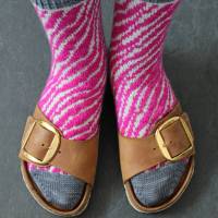 Anleitung: Kurt - Socken mit Zebra oder Tiger Muster stricken Bild 10