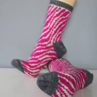 Anleitung: Kurt - Socken mit Zebra oder Tiger Muster stricken Bild 3