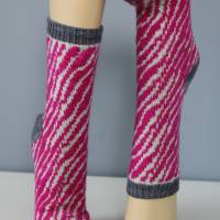Anleitung: Kurt - Socken mit Zebra oder Tiger Muster stricken Bild 5