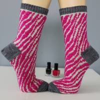 Anleitung: Kurt - Socken mit Zebra oder Tiger Muster stricken Bild 6