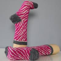 Anleitung: Kurt - Socken mit Zebra oder Tiger Muster stricken Bild 8