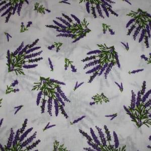 11,60 EUR/m Baumwollstoff Lavendel flieder auf weiß Webware 100% Baumwolle Bild 9
