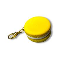 Macaron mit gelbem Farbverlauf, Charm, Anhänger, Fimo, Miniaturfood Bild 5