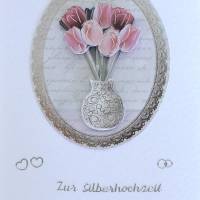 Hochzeitskarte Motiv "Blumenvase mit Tulpen" (Nr. A7) Bild 1