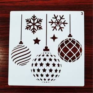 Weihnachtskugeln Weihnachten Schablone Scrapbooking Stencil DIY Malen Druck Bild 1