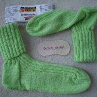 Socken für Damen, Größe 36 / 37, apfelgrün, green lily Bild 1