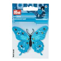 Applikation Exklusiv Schmetterling, türkis, mit Perlen Bild 1