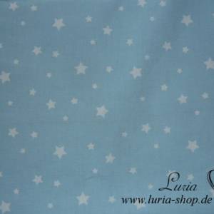 11,00 EUR/m Baumwollstoff Sterne weiß auf hellblau blau Webware 100% Baumwolle Bild 2