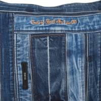 Kissenbezug Jeans 40 x 40 cm upcycling Deko Kissenhülle Wohnen handgemacht Bild 2