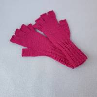 Fingerhandschuhe ohne Kuppen Marktfrauenhandschuhe Musikerhandschuhe Pink  Größe S ➜ Bild 3