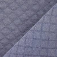 ♕ Steppsweat Steppstoff Baumwolle jeansblau mit Rauten 50 x 150 cm Sweat ♕ Bild 1