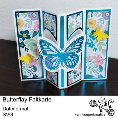 Plotterdatei Butterflay Faltkarte