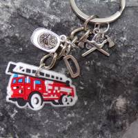 Schlüsselanhänger  Freiwillige Feuerwehr Glücksbringer Personalisiert Bild 2