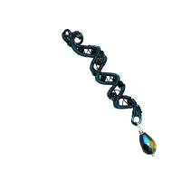 Zopfperle blau petrol handmade Haarschmuck auch für Dreadlock in wirework handgemacht Bild 1